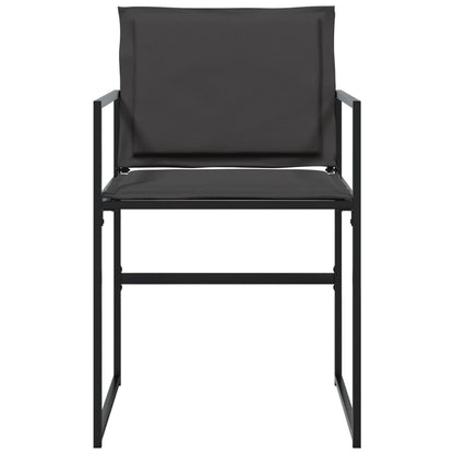 Chaises de jardin et coussins lot de 4 noir acier et textilène