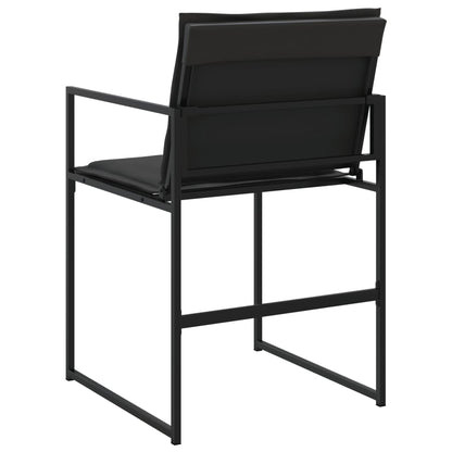 Chaises de jardin et coussins lot de 4 noir acier et textilène