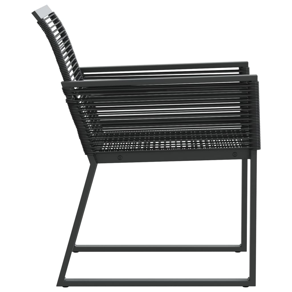 Chaises de jardin lot de 4 noir résine tressée