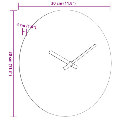 Horloge murale jaune et noir Ø30 cm bois d'ingénierie