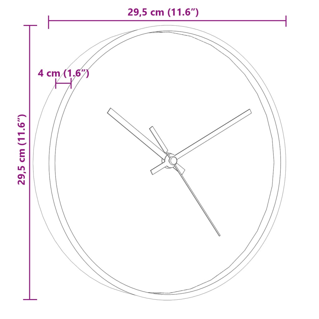 Horloge murale doré et blanc Ø29,5 cm polystyrène et verre