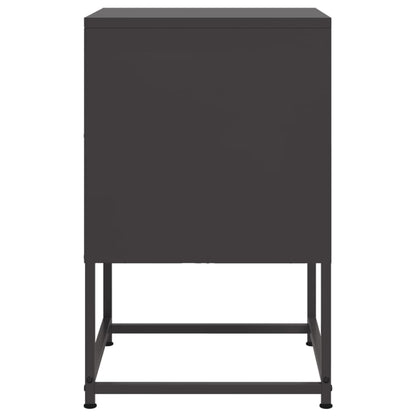 Tables de chevet 2 pcs noir 36x39x60,5 cm acier