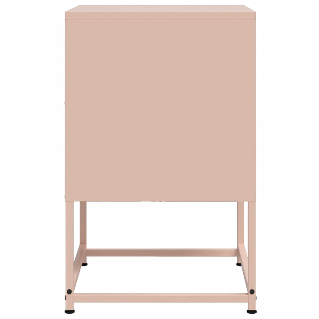 Table de chevet rose 36x39x60,5 cm acier