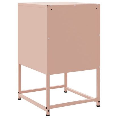 Table de chevet rose 36x39x60,5 cm acier