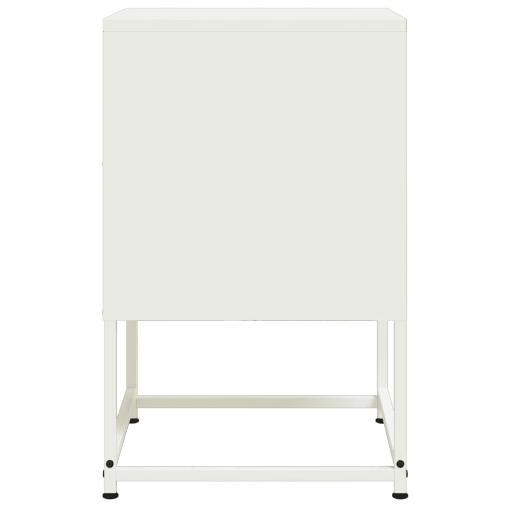 Table de chevet blanc 36x39x60,5 cm acier