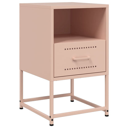 Table de chevet rose 36x39x60,5 cm acier