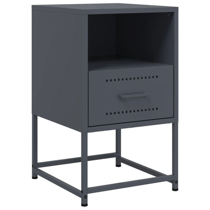 Table de chevet anthracite 36x39x60,5 cm acier