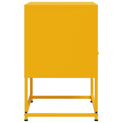 Tables de chevet 2 pcs jaune moutarde 36x39x60,5 cm acier