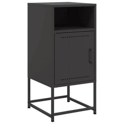 Tables de chevet 2 pcs noir 36x39x78 cm acier