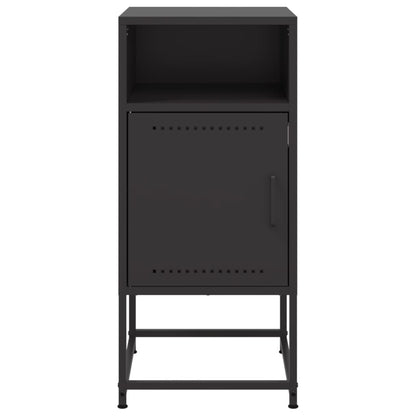 Tables de chevet 2 pcs noir 36x39x78 cm acier