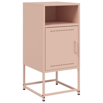 Tables de chevet 2 pcs rose 36x39x78 cm acier