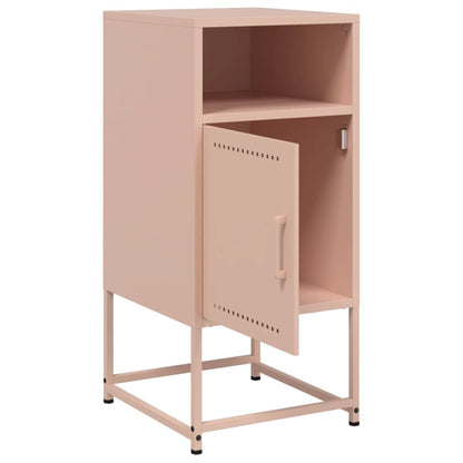 Tables de chevet 2 pcs rose 36x39x78 cm acier