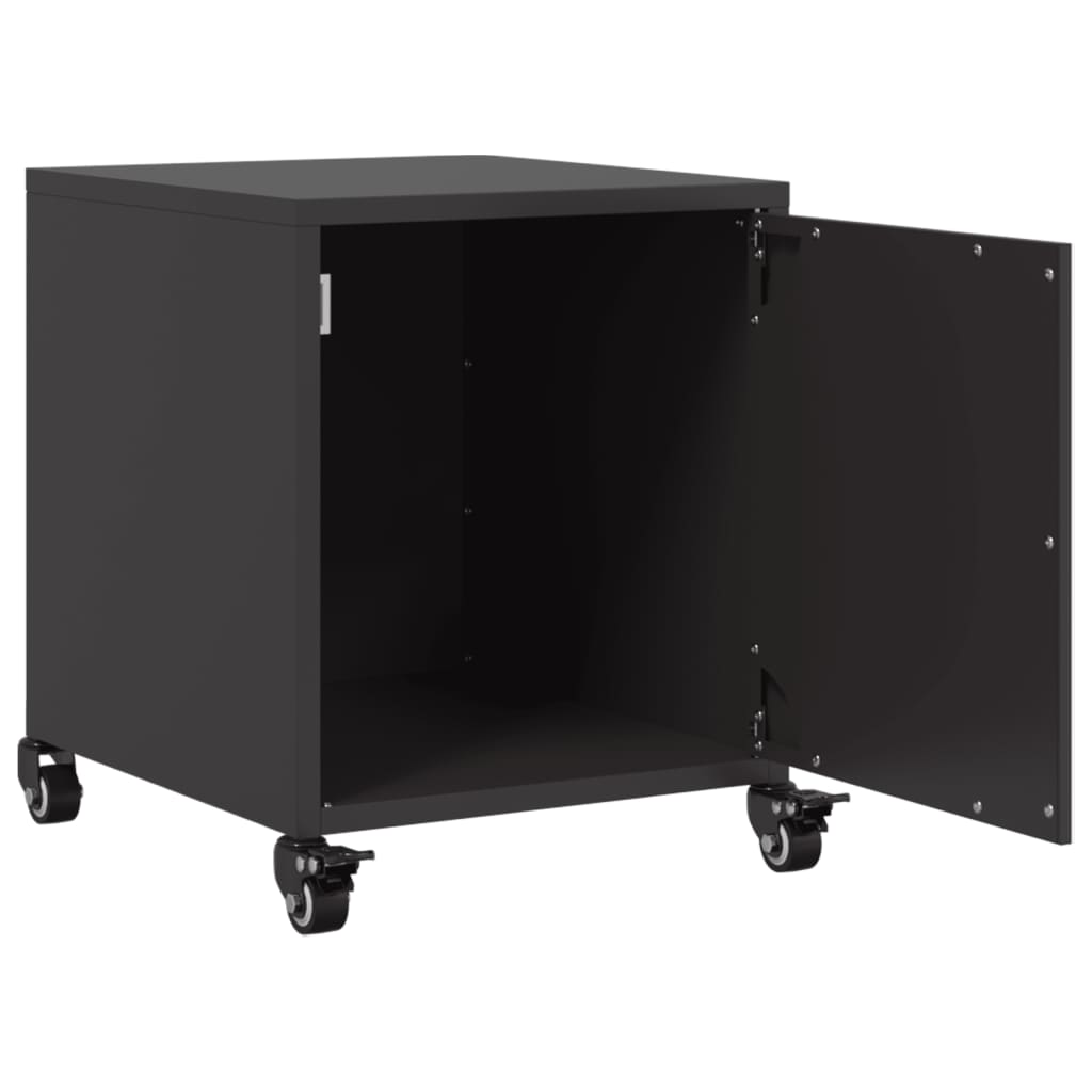 Tables de chevet 2 pcs noir 36x39x43,5 cm acier