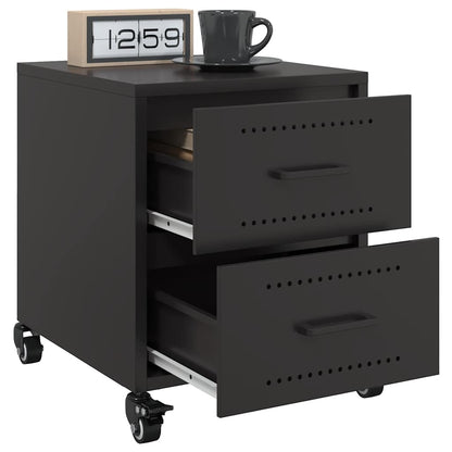 Tables de chevet 2 pcs noir 36x39x43,5 cm acier