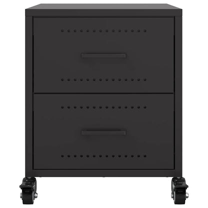 Tables de chevet 2 pcs noir 36x39x43,5 cm acier