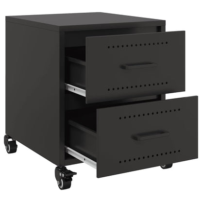 Tables de chevet 2 pcs noir 36x39x43,5 cm acier