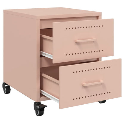 Tables de chevet 2 pcs rose 36x39x43,5 cm acier