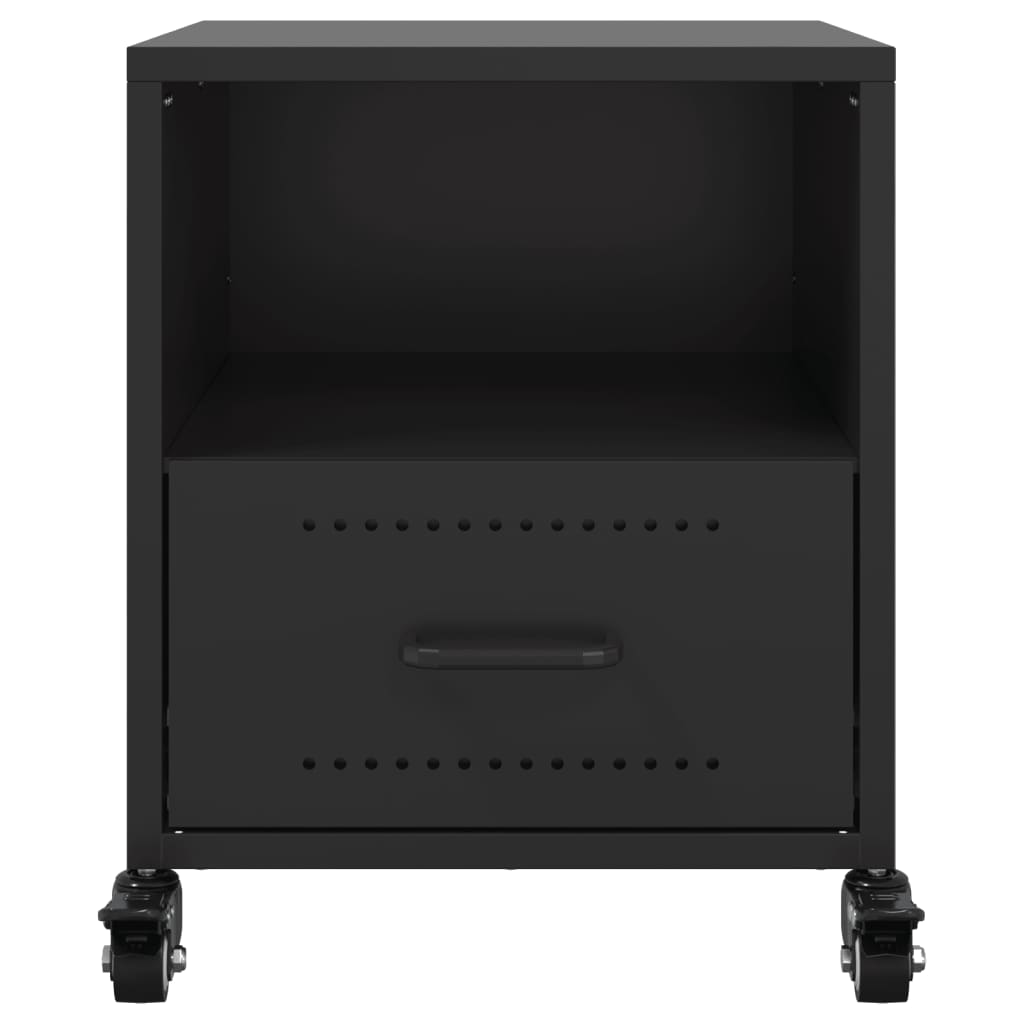 Table de chevet noir 36x39x43,5 cm acier