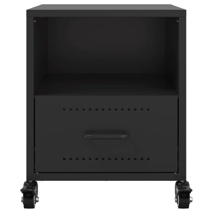 Table de chevet noir 36x39x43,5 cm acier