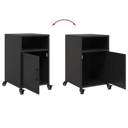 Tables de chevet 2 pcs noir 36x39x59 cm acier