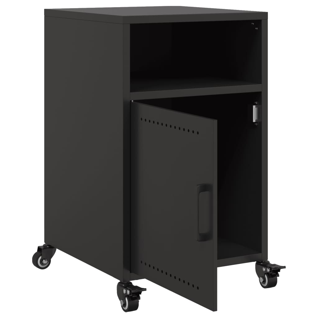 Tables de chevet 2 pcs noir 36x39x59 cm acier