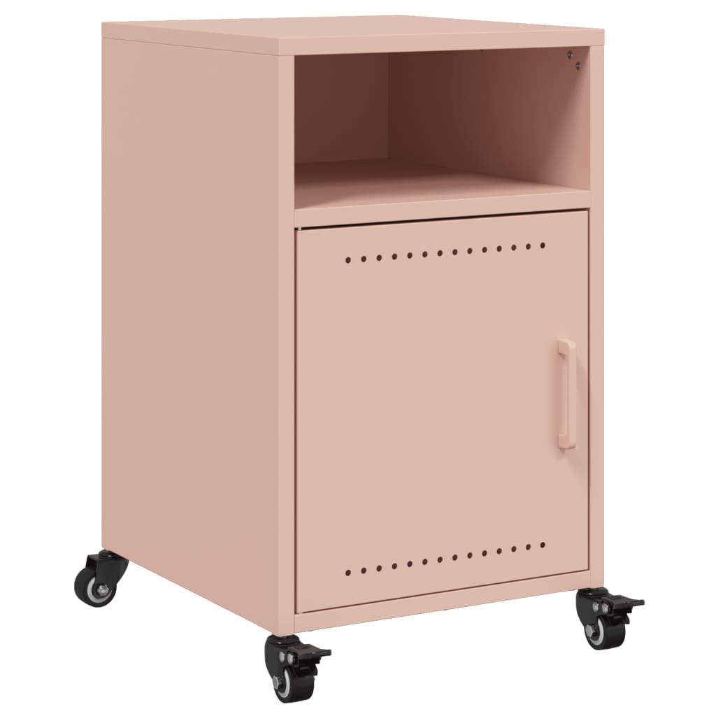 Tables de chevet 2 pcs rose 36x39x59 cm acier