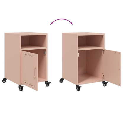 Tables de chevet 2 pcs rose 36x39x59 cm acier