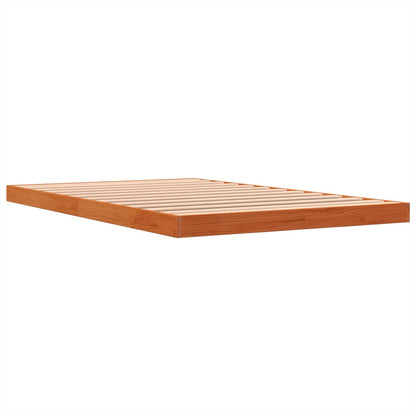 Cadre de lit sans matelas cire marron 120x200cm bois pin massif