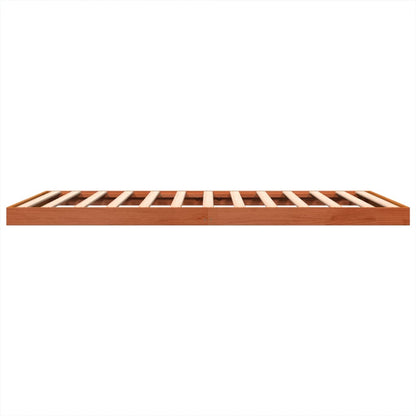 Cadre de lit sans matelas cire marron 120x200cm bois pin massif