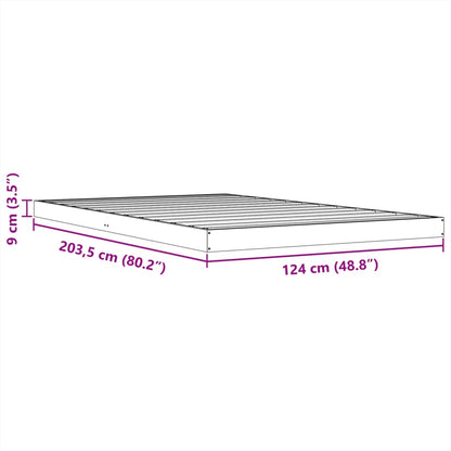 Cadre de lit sans matelas cire marron 120x200cm bois pin massif