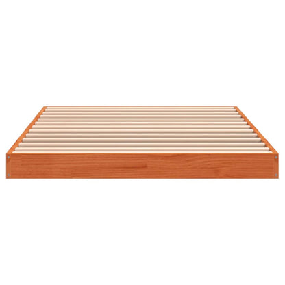 Cadre de lit sans matelas cire marron 90x200 cm bois pin massif