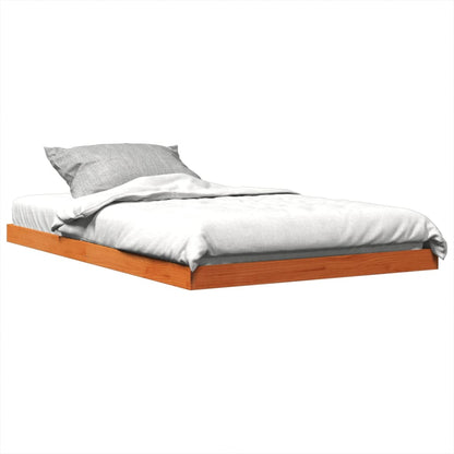 Cadre de lit sans matelas cire marron 120x190cm bois pin massif