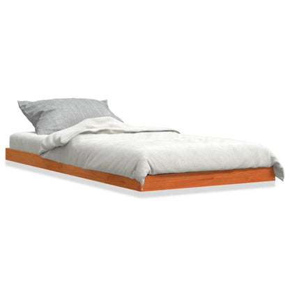 Cadre de lit sans matelas cire marron 90x190 cm bois pin massif