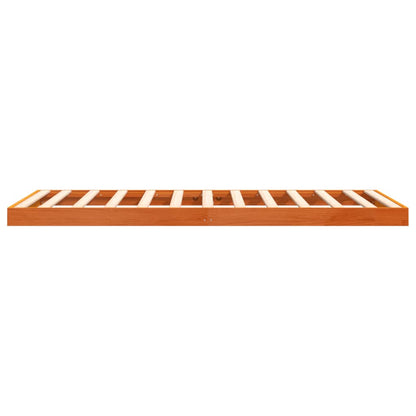 Cadre de lit sans matelas cire marron 90x190 cm bois pin massif