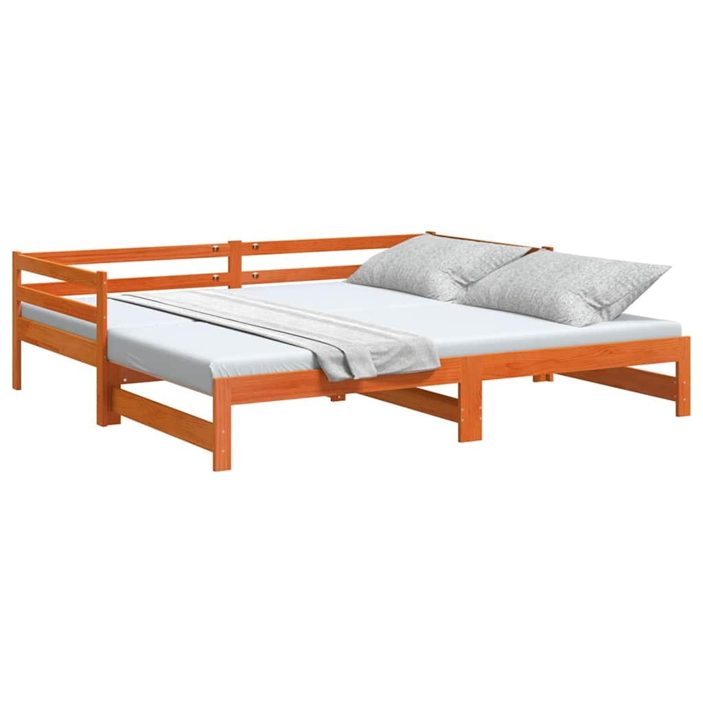 Lit de jour et lit gigogne sans matelas 90x190 cm bois massif