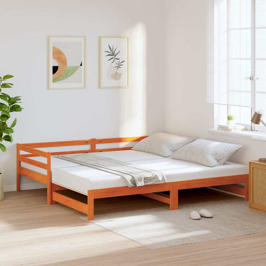 Lit de jour et lit gigogne sans matelas 90x190 cm bois massif