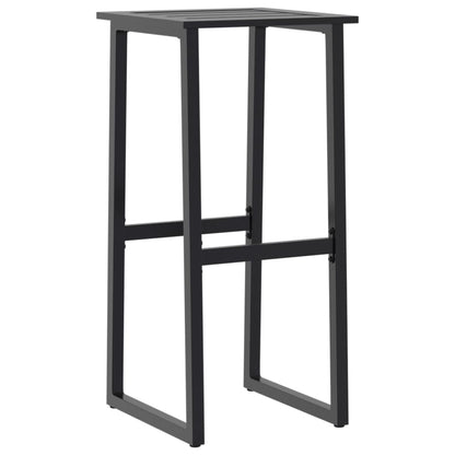 Tabourets de bar lot de 2 noir acier enduit de poudre