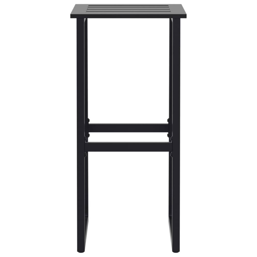 Tabourets de bar lot de 2 noir acier enduit de poudre