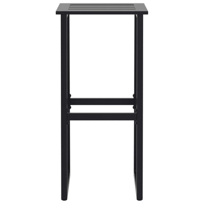 Tabourets de bar lot de 2 noir acier enduit de poudre