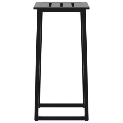 Tabourets de bar lot de 2 noir acier enduit de poudre