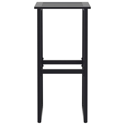 Tabourets de bar lot de 4 noir acier enduit de poudre