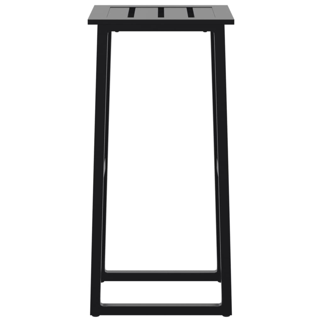 Tabourets de bar lot de 4 noir acier enduit de poudre