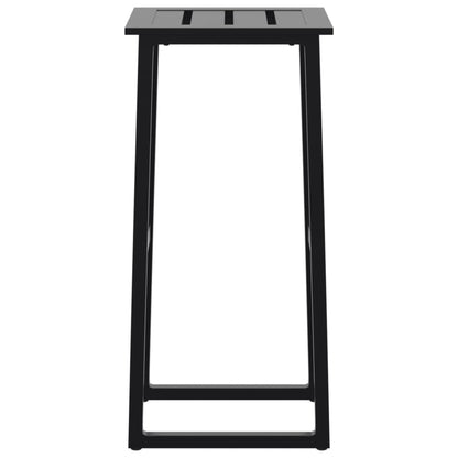 Tabourets de bar lot de 4 noir acier enduit de poudre