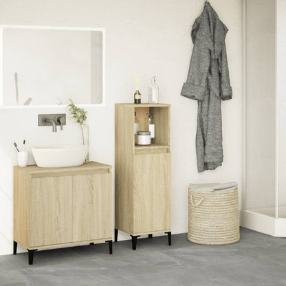 Armoire salle de bain chêne sonoma 30x30x100 cm