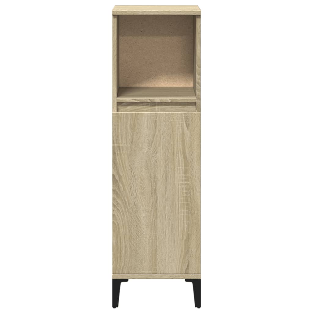 Armoire salle de bain chêne sonoma 30x30x100 cm