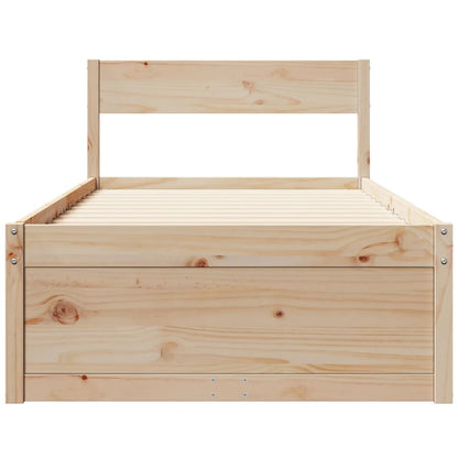 Cadre de lit sans matelas 100x200 cm bois massif de pin