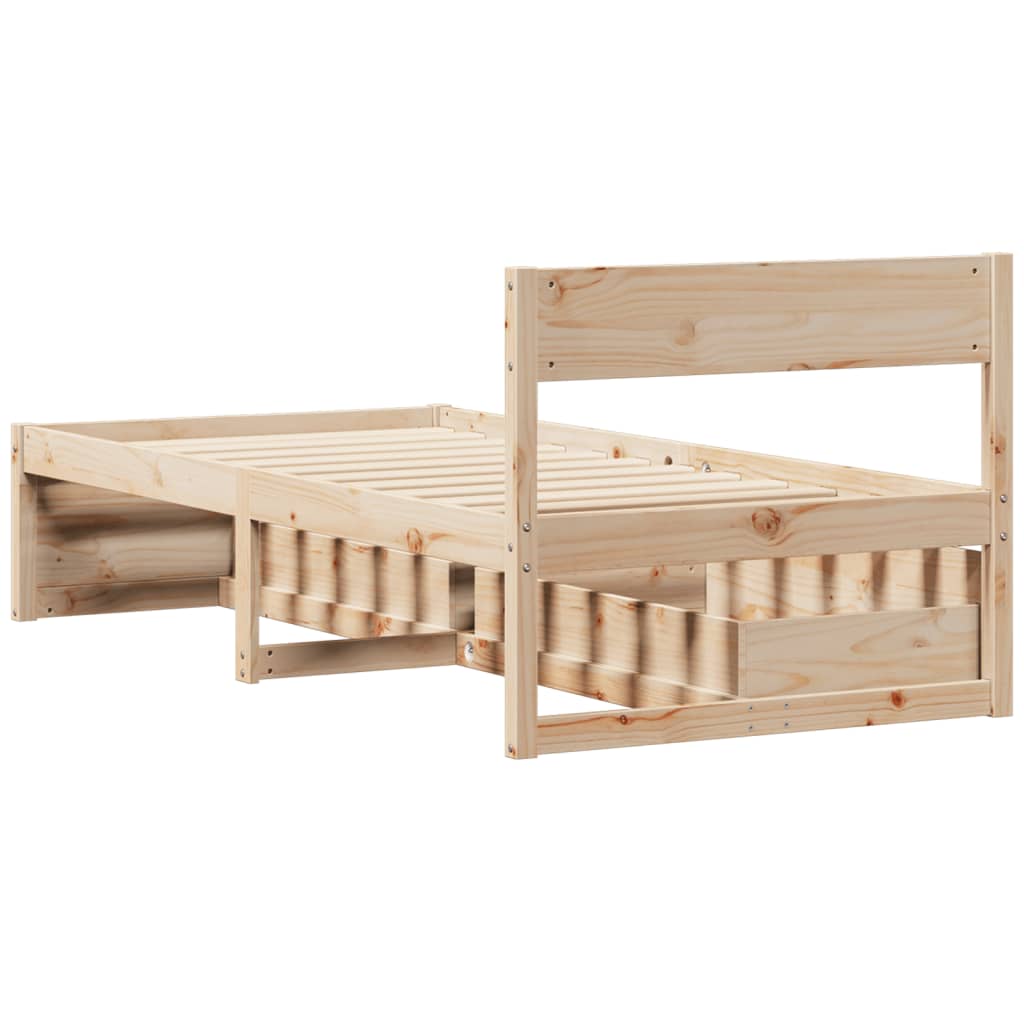 Cadre de lit sans matelas 100x200 cm bois massif de pin