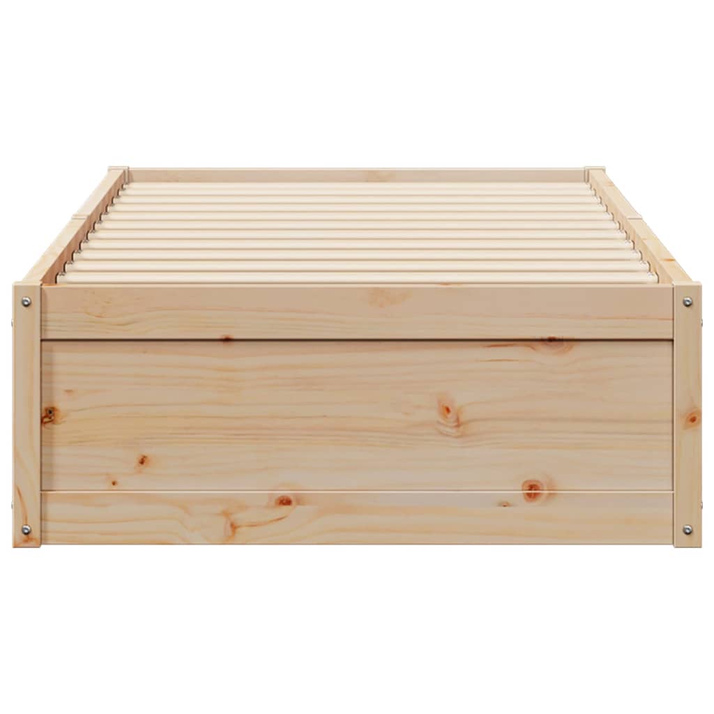 Cadre de lit sans matelas 90x190 cm bois de pin massif