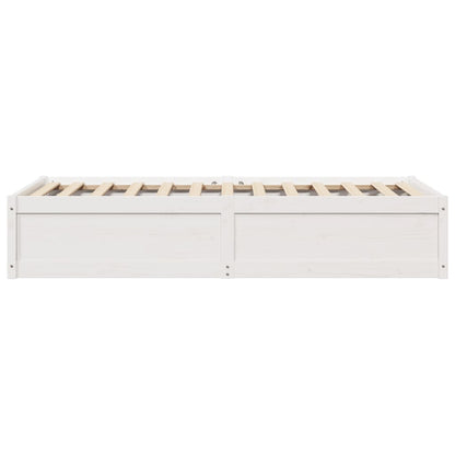 Cadre de lit sans matelas blanc 90x190 cm bois de pin massif