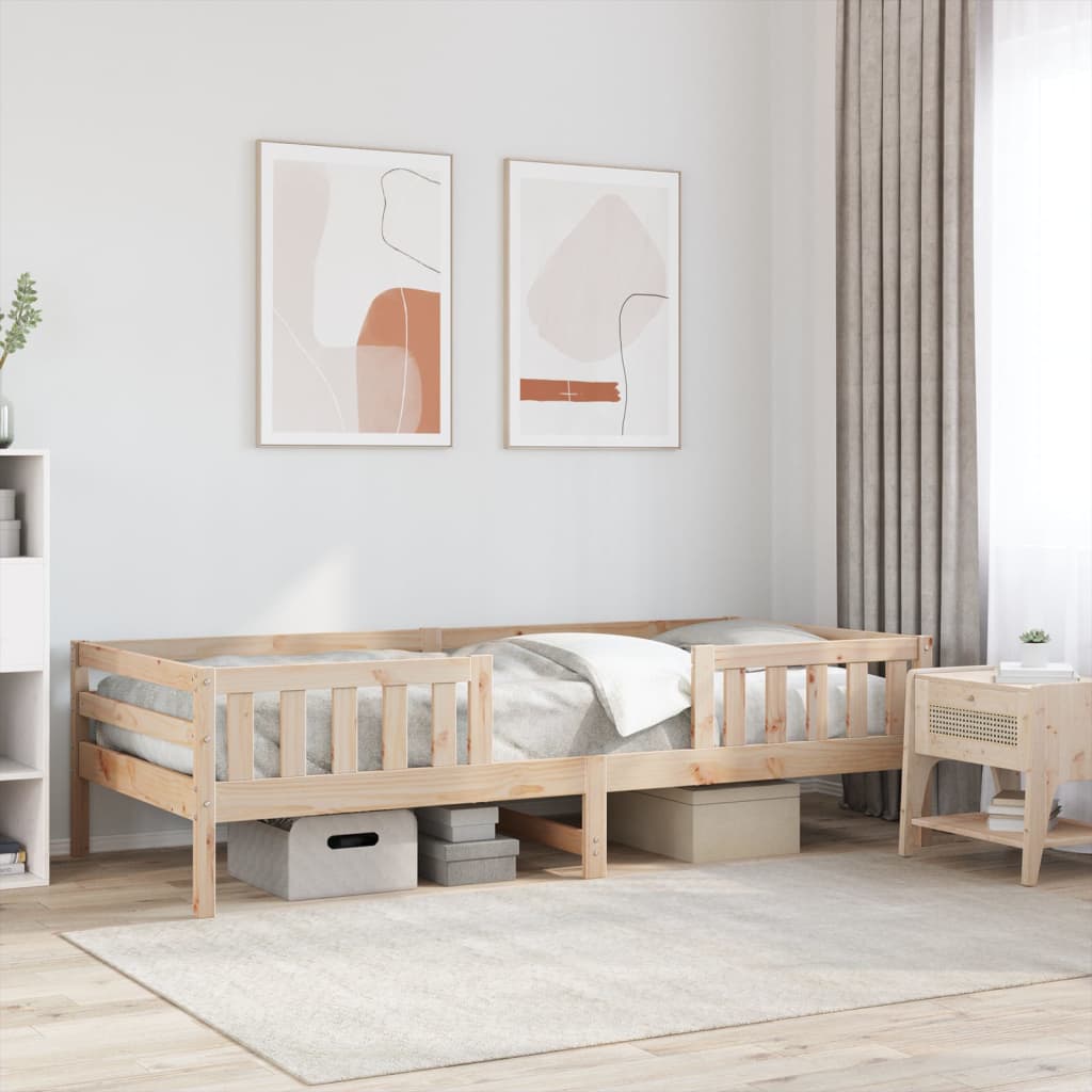 Cadre de lit sans matelas 100x200 cm bois massif de pin